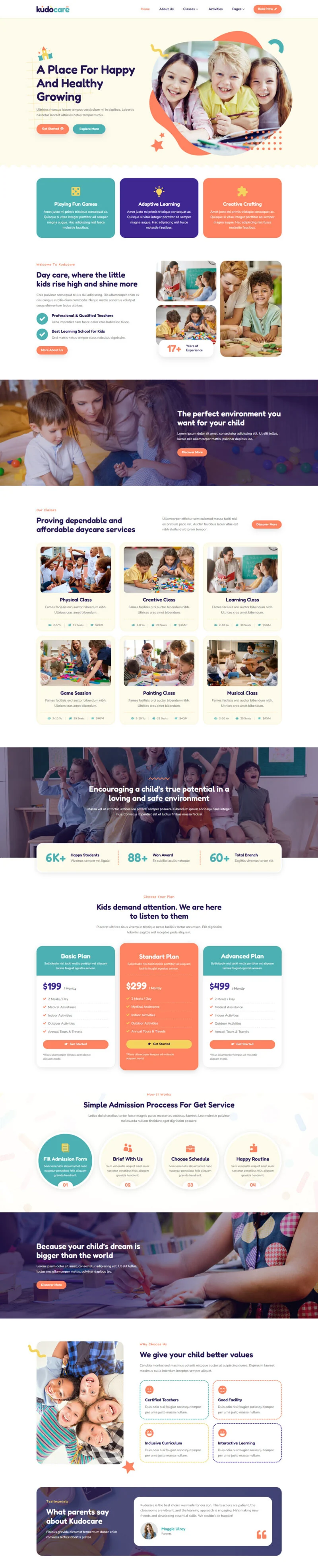 学校 Elementor 模板首页预览