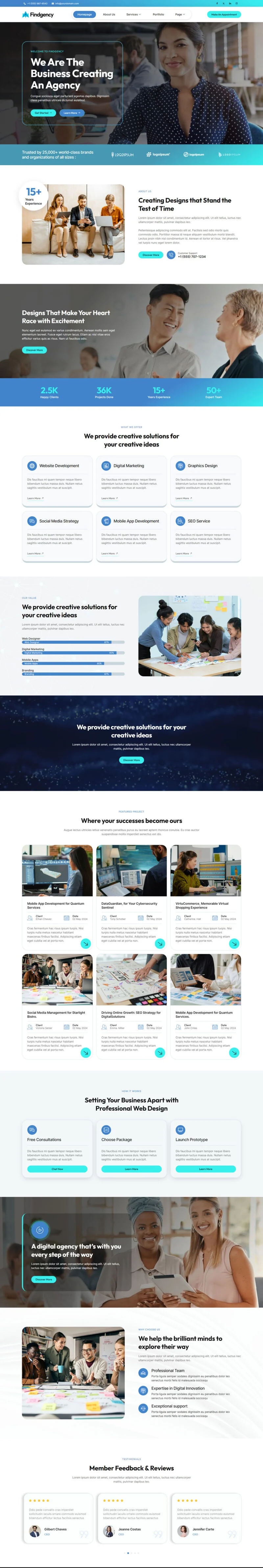 广告/营销 Elementor 模板首页预览