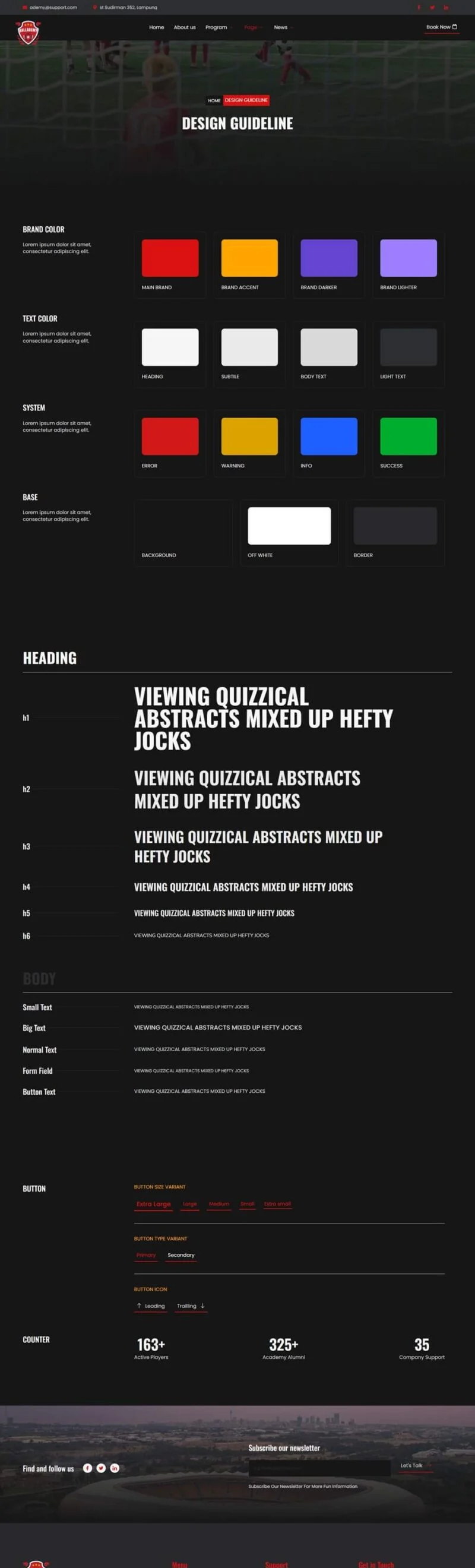 足球队与体育俱乐部Elementor网站模板_一键导入快速建站插图3-WP资源海 运动/健身 Elementor 模板设计指南预览