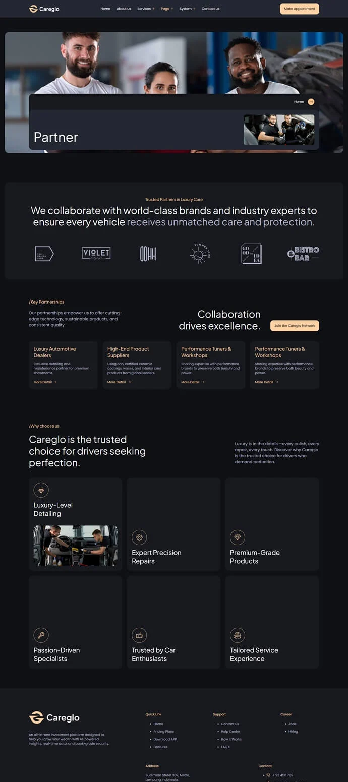 交通工具 Elementor 模板合作伙伴预览