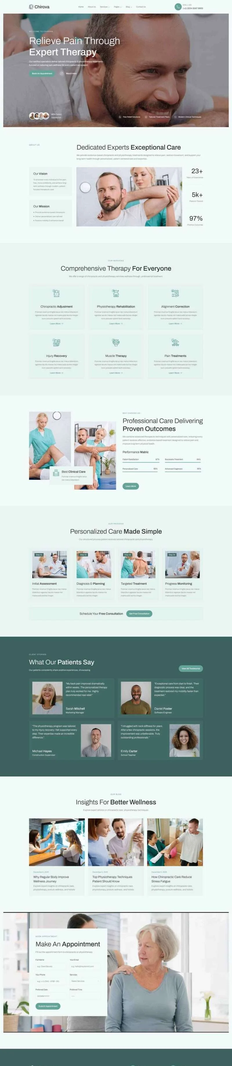 健康/医药 Elementor 模板首页预览