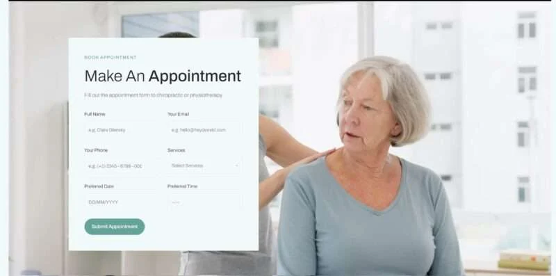 健康/医药 Elementor 模板预约表单预览