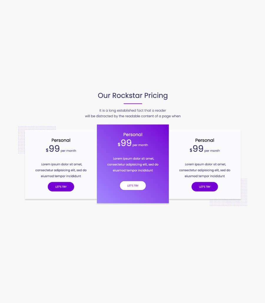 SaaS Starter Rockstar Pricing Section For Gutenberg