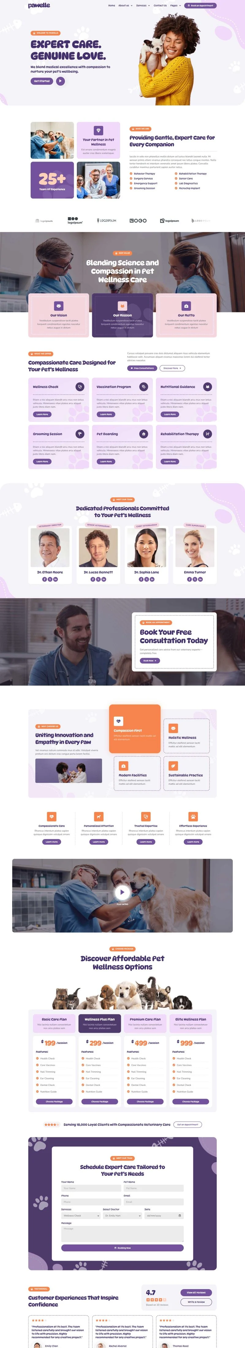 健康/医药 Elementor 模板首页预览