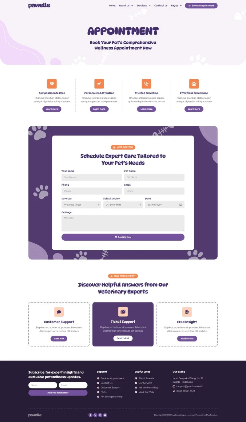健康/医药 Elementor 模板预约页面预览