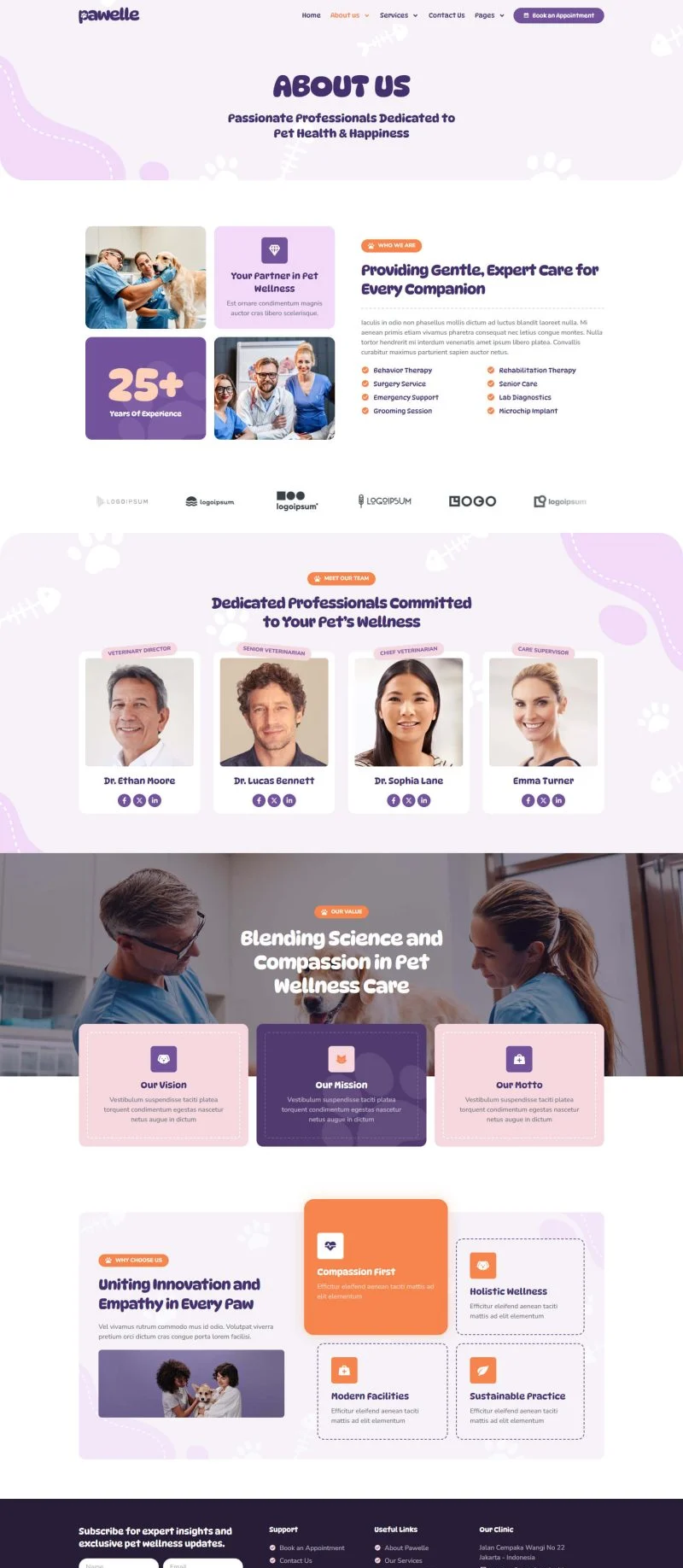 健康/医药 Elementor 模板关于我们预览