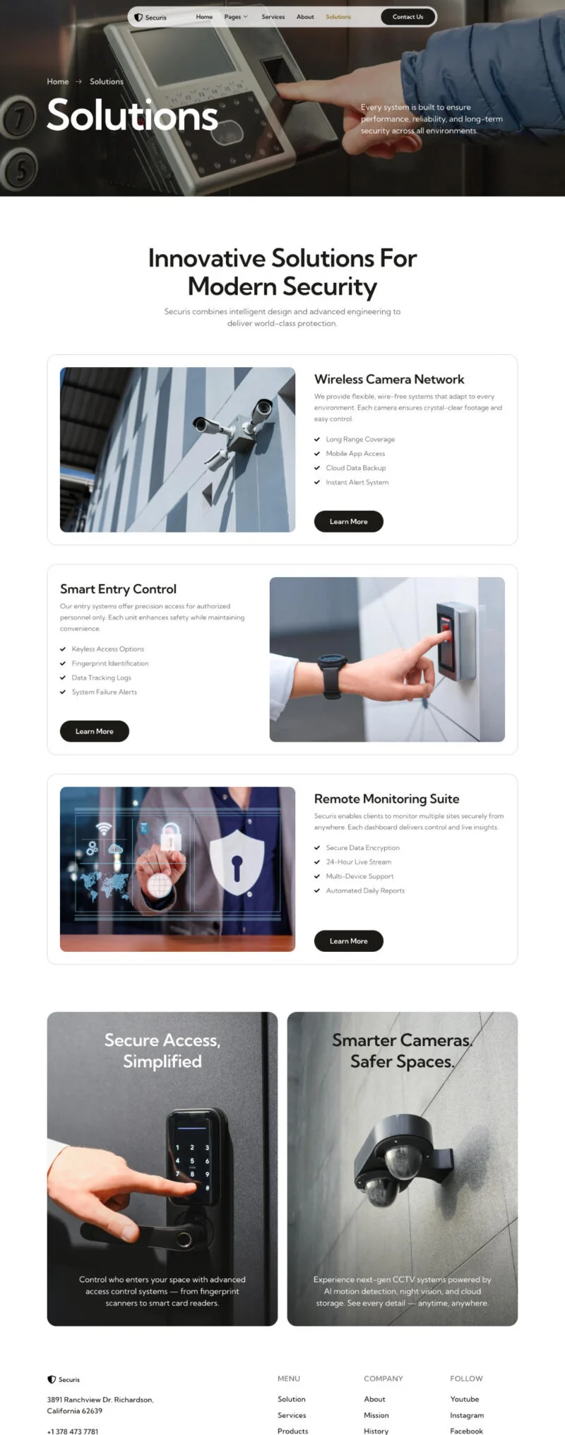 服务/咨询 Elementor 模板解决方案预览