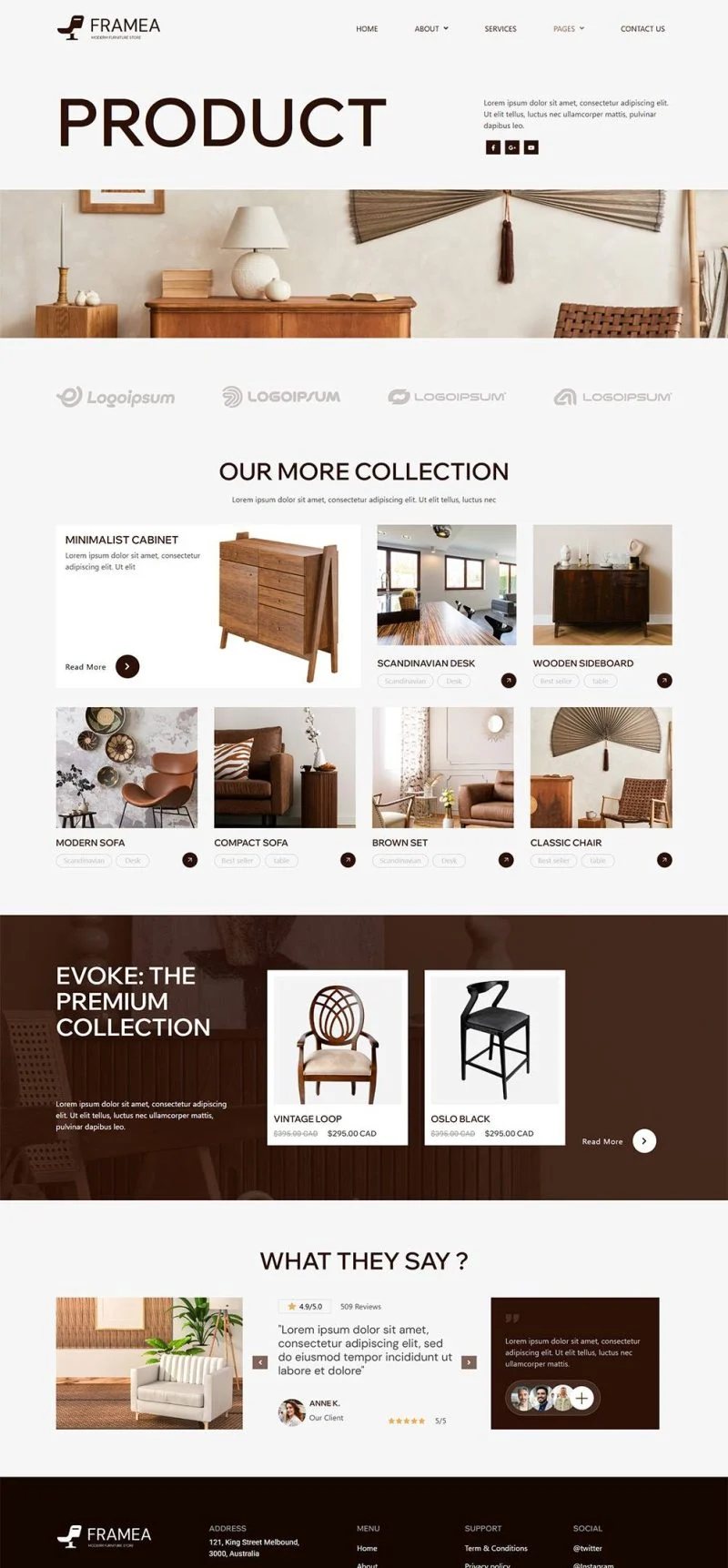 家居用品 Elementor 模板产品页面预览