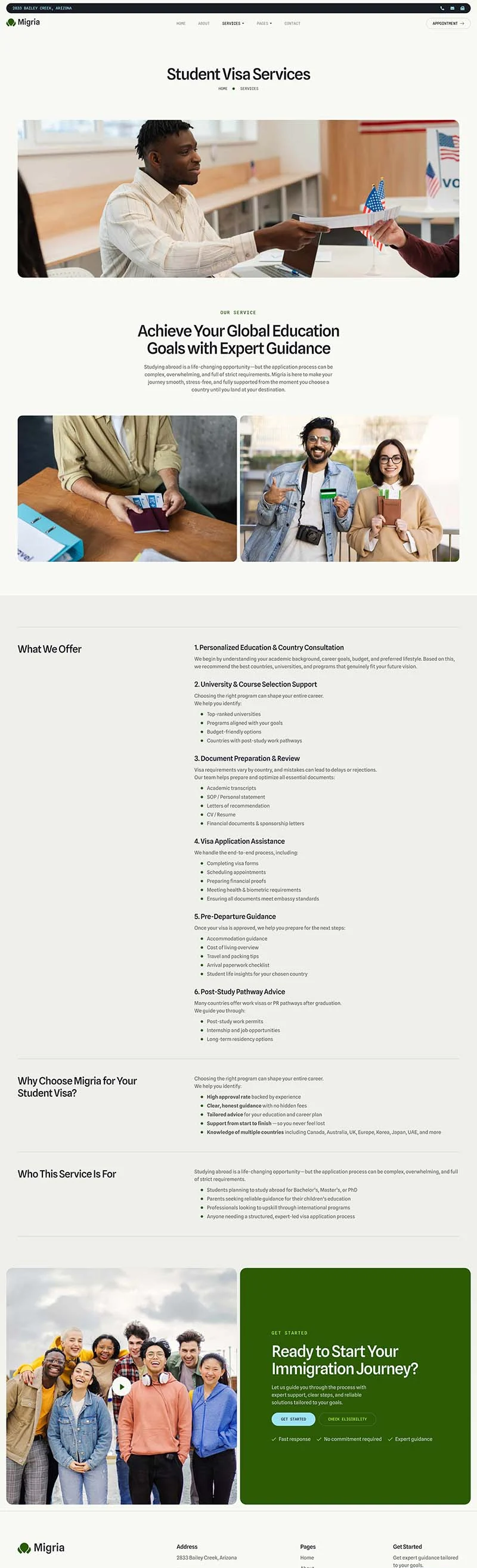 服务/咨询 Elementor 模板服务详情预览