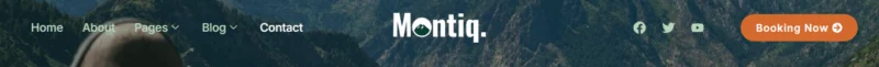 户外/旅行 Elementor 模板页眉预览
