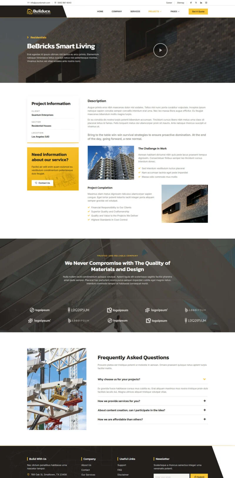 建筑施工与建造服务Elementor网站模板_一键导入快速建站插图1-WP资源海 建筑/地产 Elementor 模板项目详情预览
