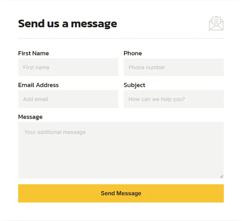 建筑施工与建造服务Elementor网站模板_一键导入快速建站插图7-WP资源海 建筑/地产 Elementor 模板联系表单预览