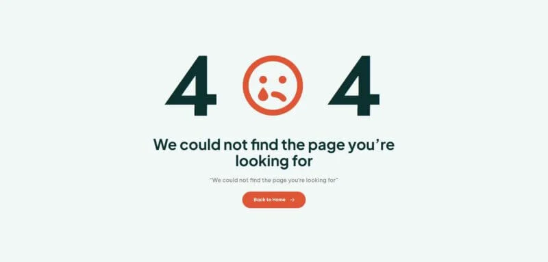 服务/咨询 Elementor 模板404页面预览