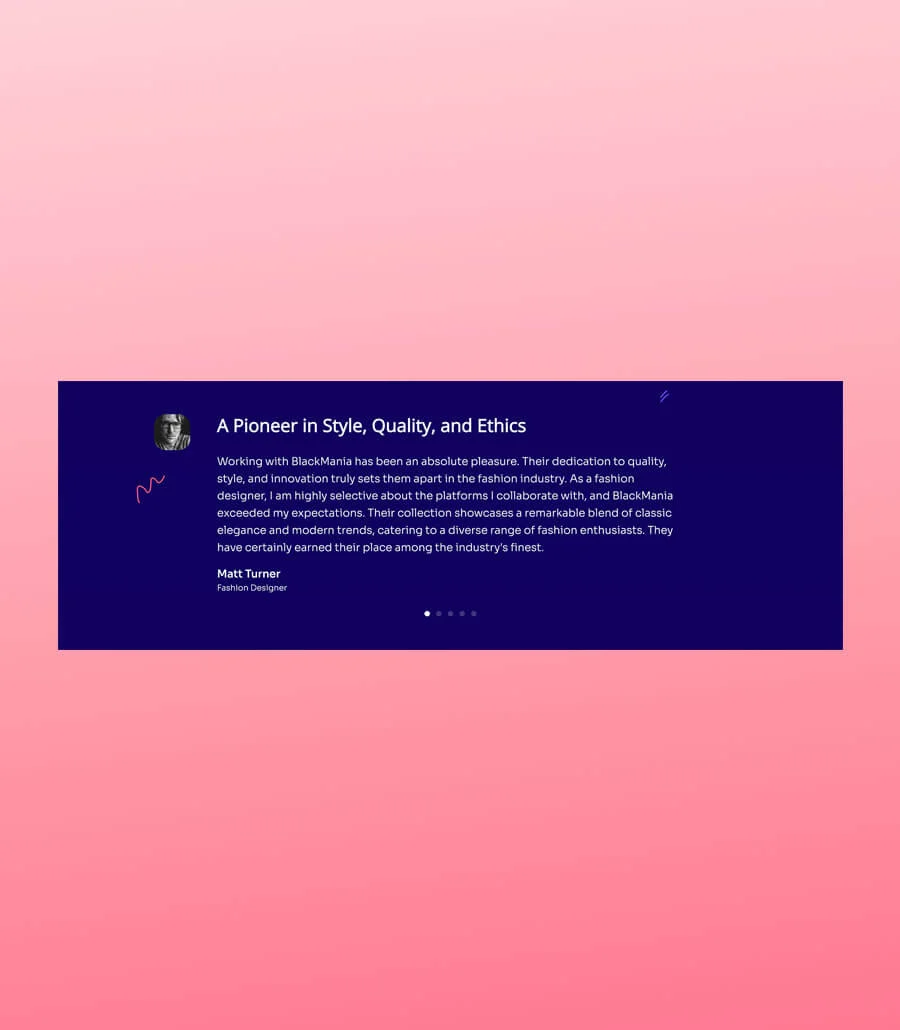 BlackMania Black Friday Testimonial Slider Section