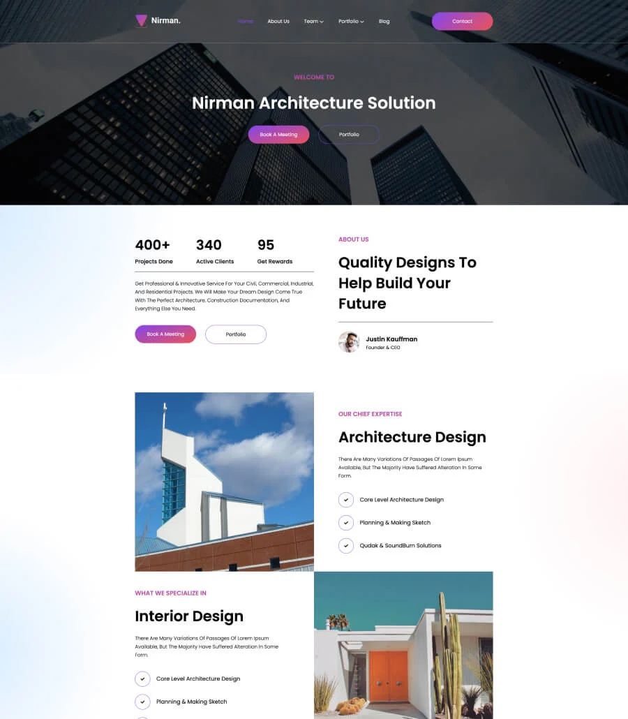 Nirman Home Page For Gutenberg