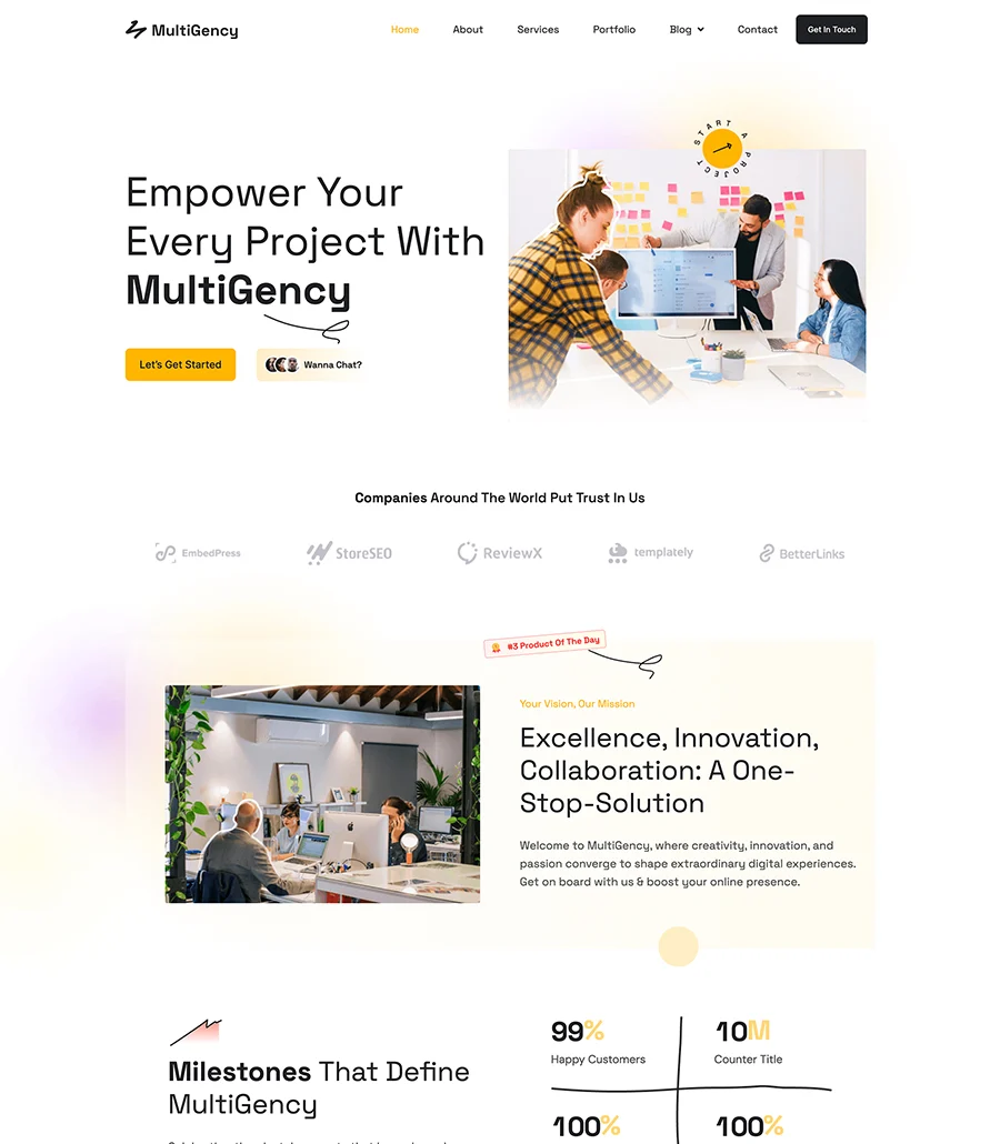 多用途Elementor网站模板_一键导入快速建站插图1-WP资源海 MultiGency Home Page