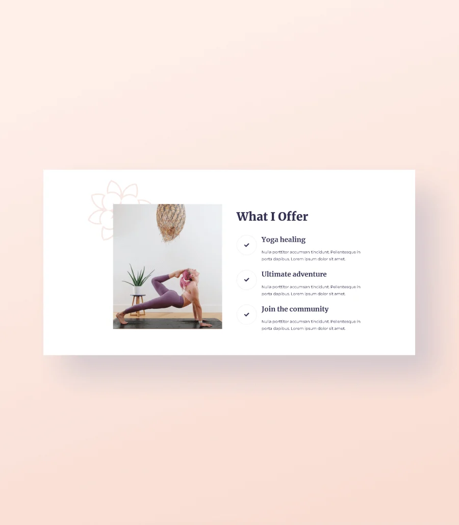Do Yoga Services Section For Gutenberg