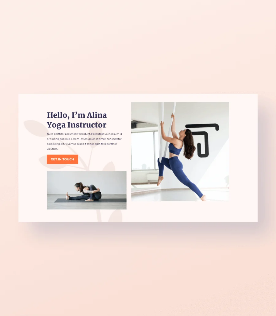 Do Yoga Hero Section For Gutenberg