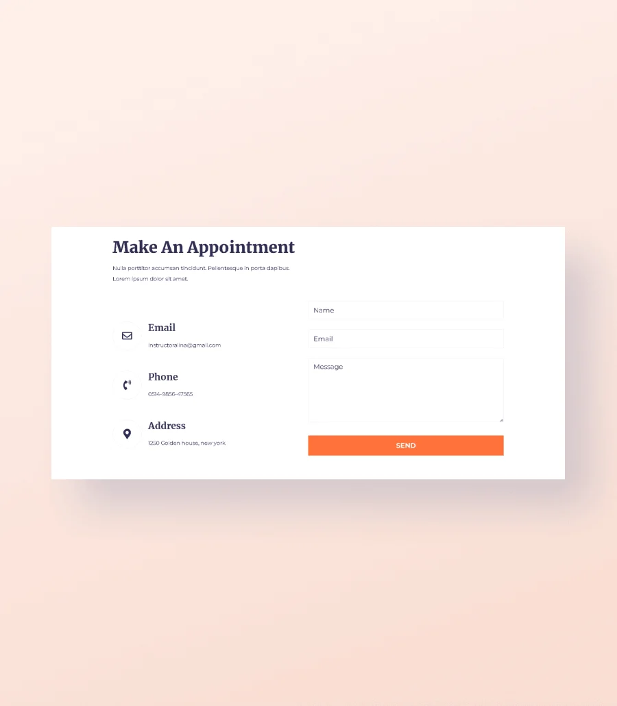 Do Yoga Contact Section For Gutenberg
