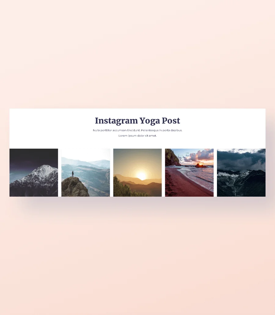 Do Yoga Instagram Section For Gutenberg