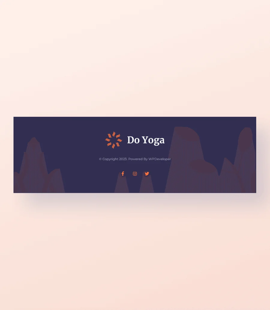 Do Yoga Footer Section For Gutenberg
