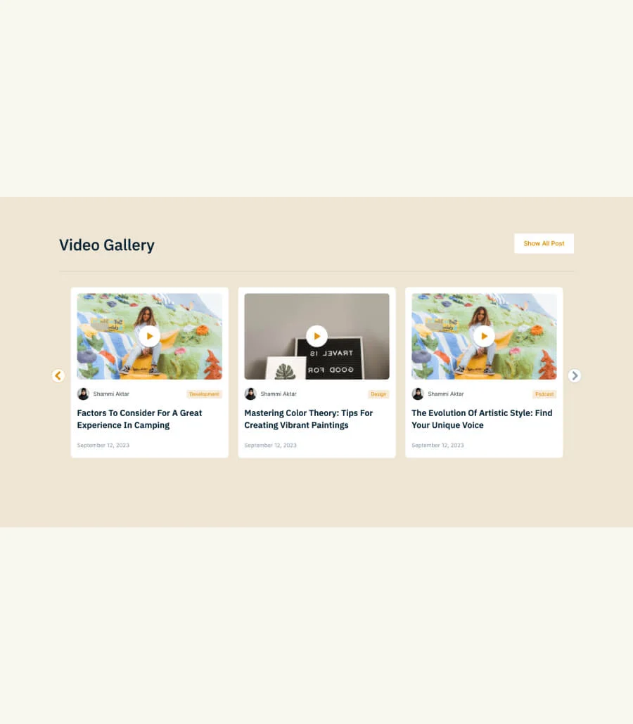 博客Gutenberg网站模板_一键导入快速建站插图5-WP资源海 BloggerZen Post Slider Section For Gutenberg