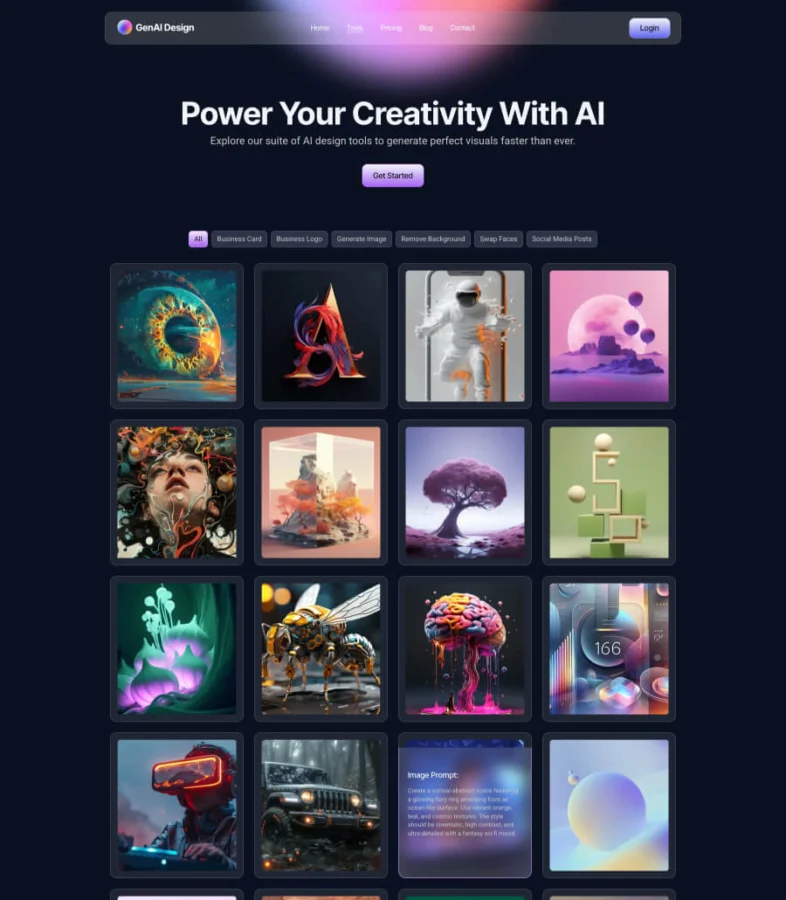 AI 设计生成Elementor网站模板_一键导入快速建站插图6-WP资源海 GenAI Tools Page for Elementor