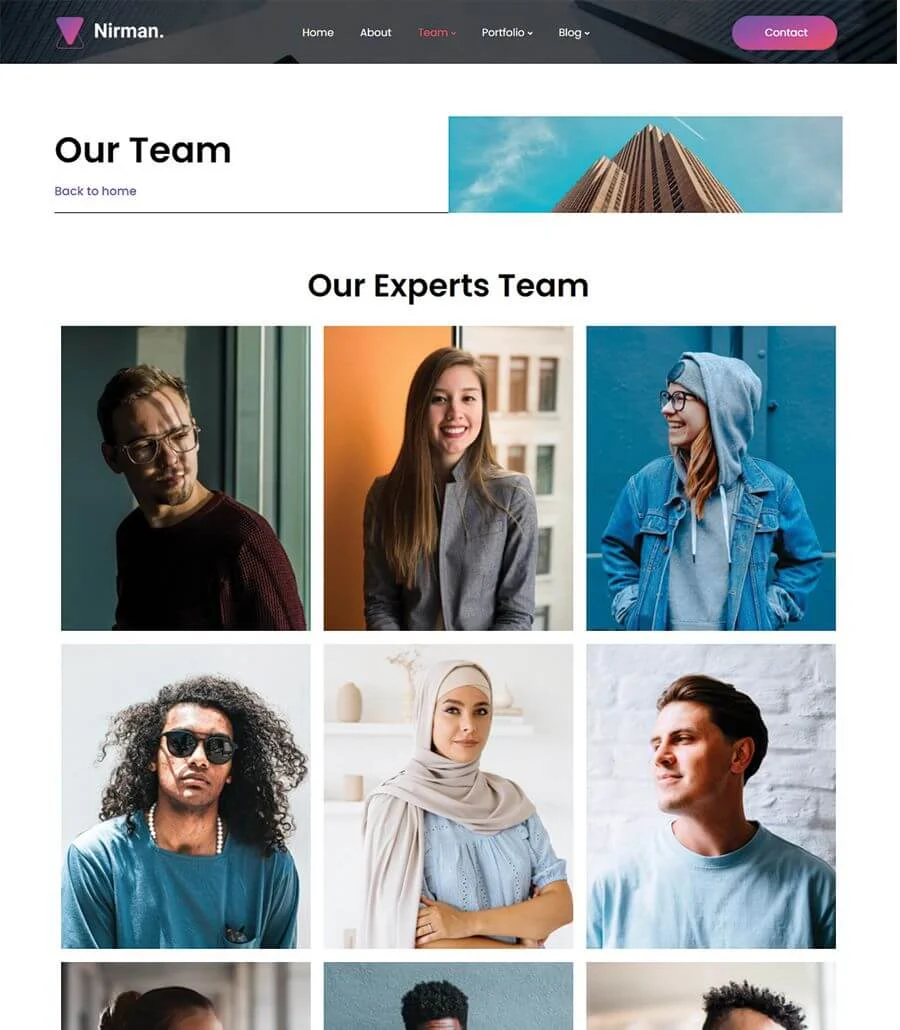 Nirman Team Page