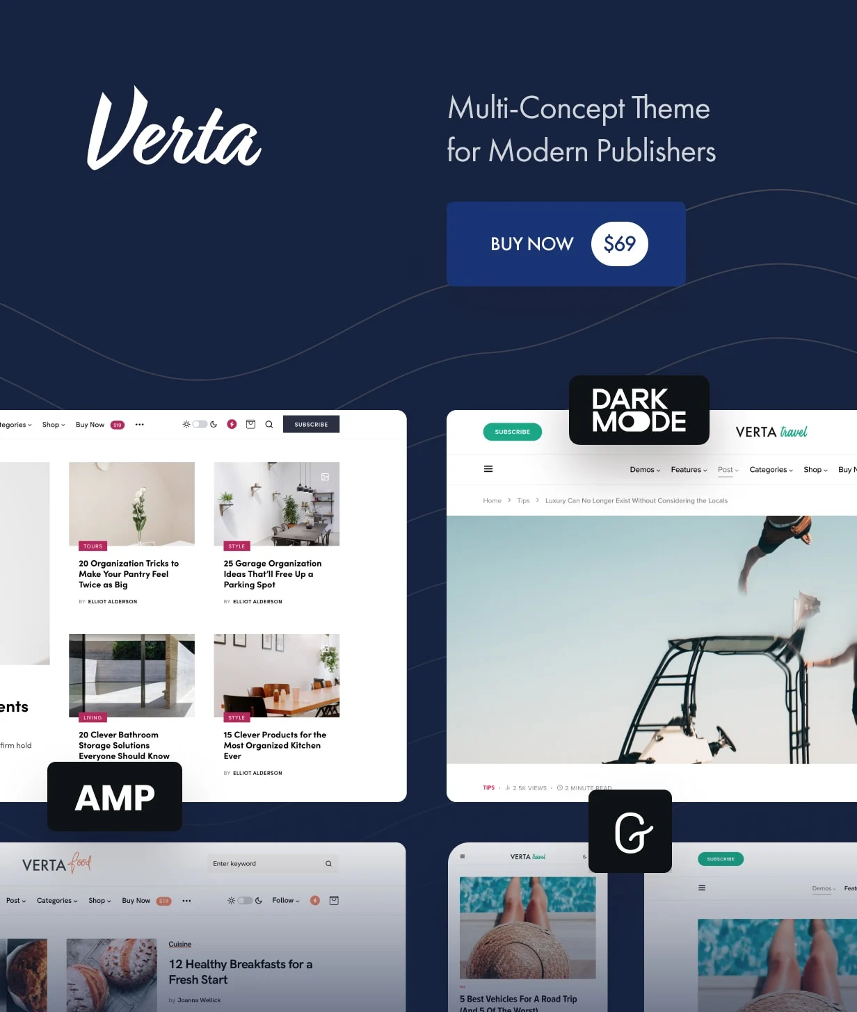 Verta 现代出版者 WordPress 主题插图-WP资源海 Verta - Multi-Concept WordPress Theme for Modern Publishers - 1