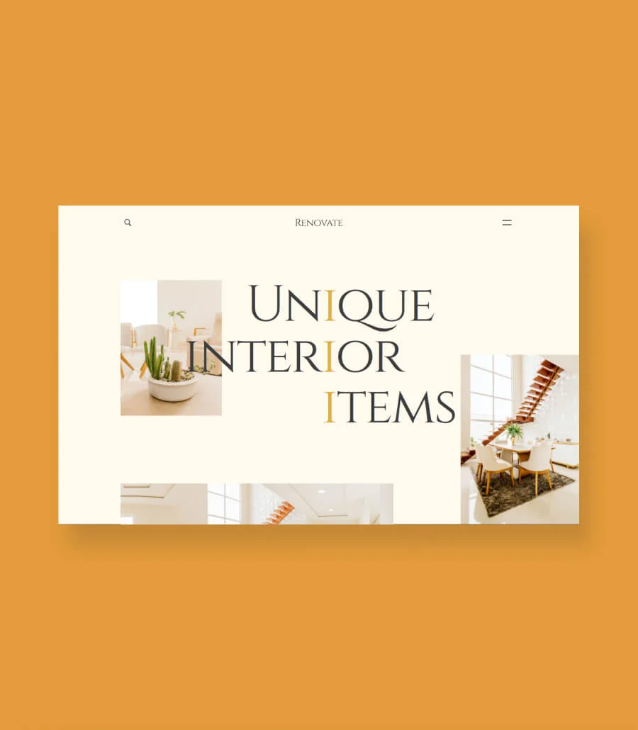 Renovate - Home Decor Hero Section for Gutenberg