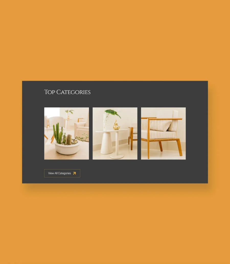 Renovate - Home Decor Top Categories Section for Gutenberg