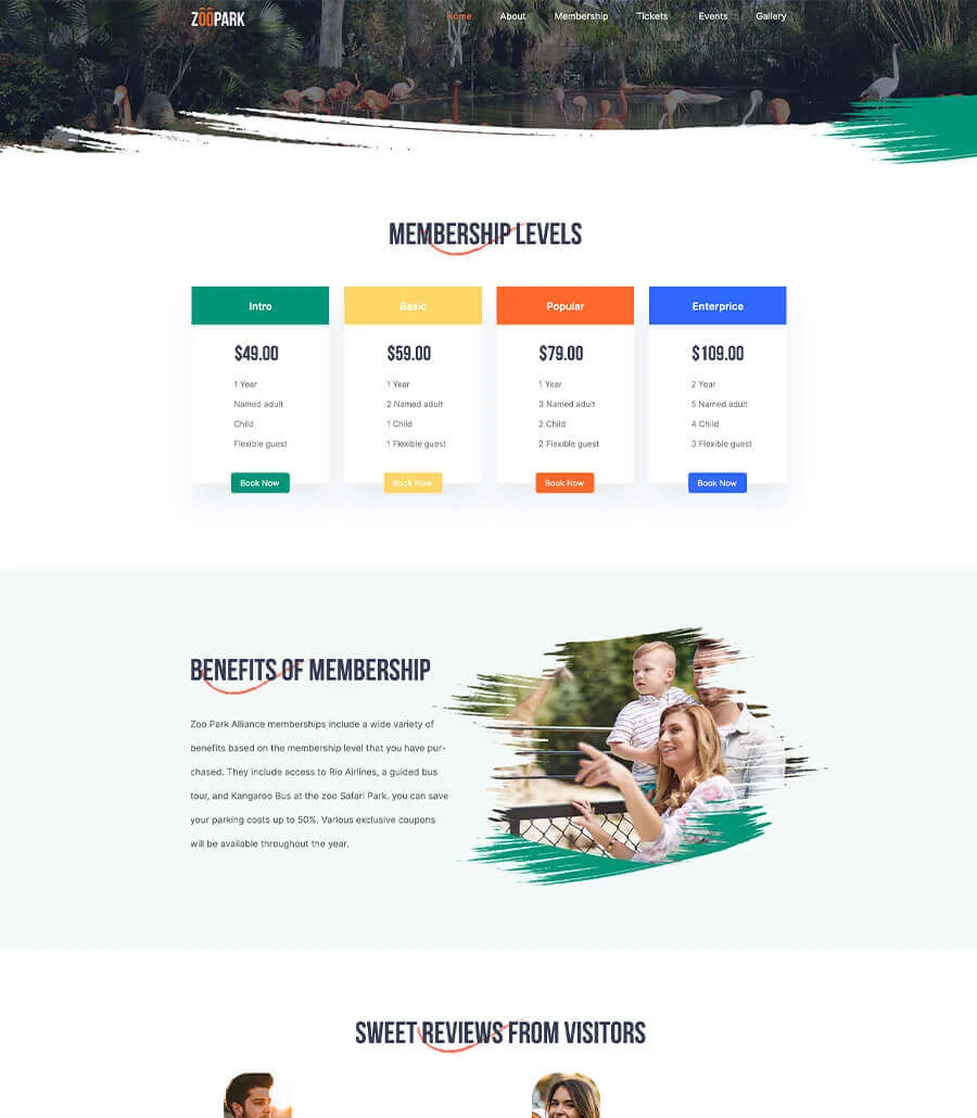 Zoo Park Membership Page