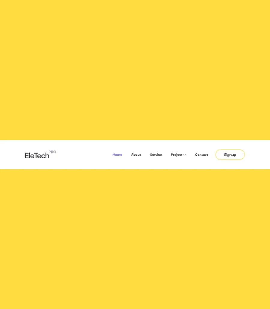 EleTech Header Section For Gutenberg