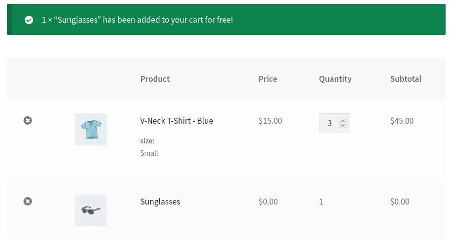 Buy One Get One Free for WooCommerce 买赠促销 WordPress 插件插图2-WP资源海 Automatic Gift for WooCommerce