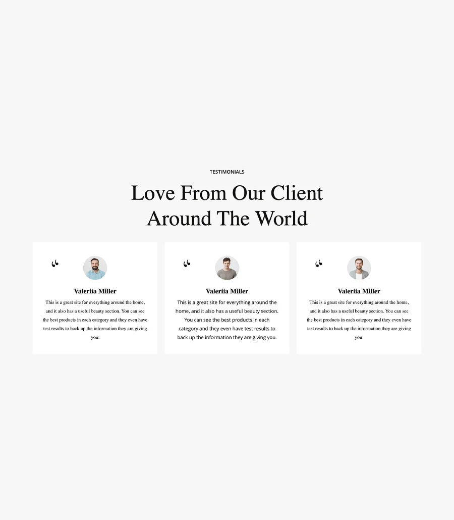 Costic Testimonial Section For Gutenberg