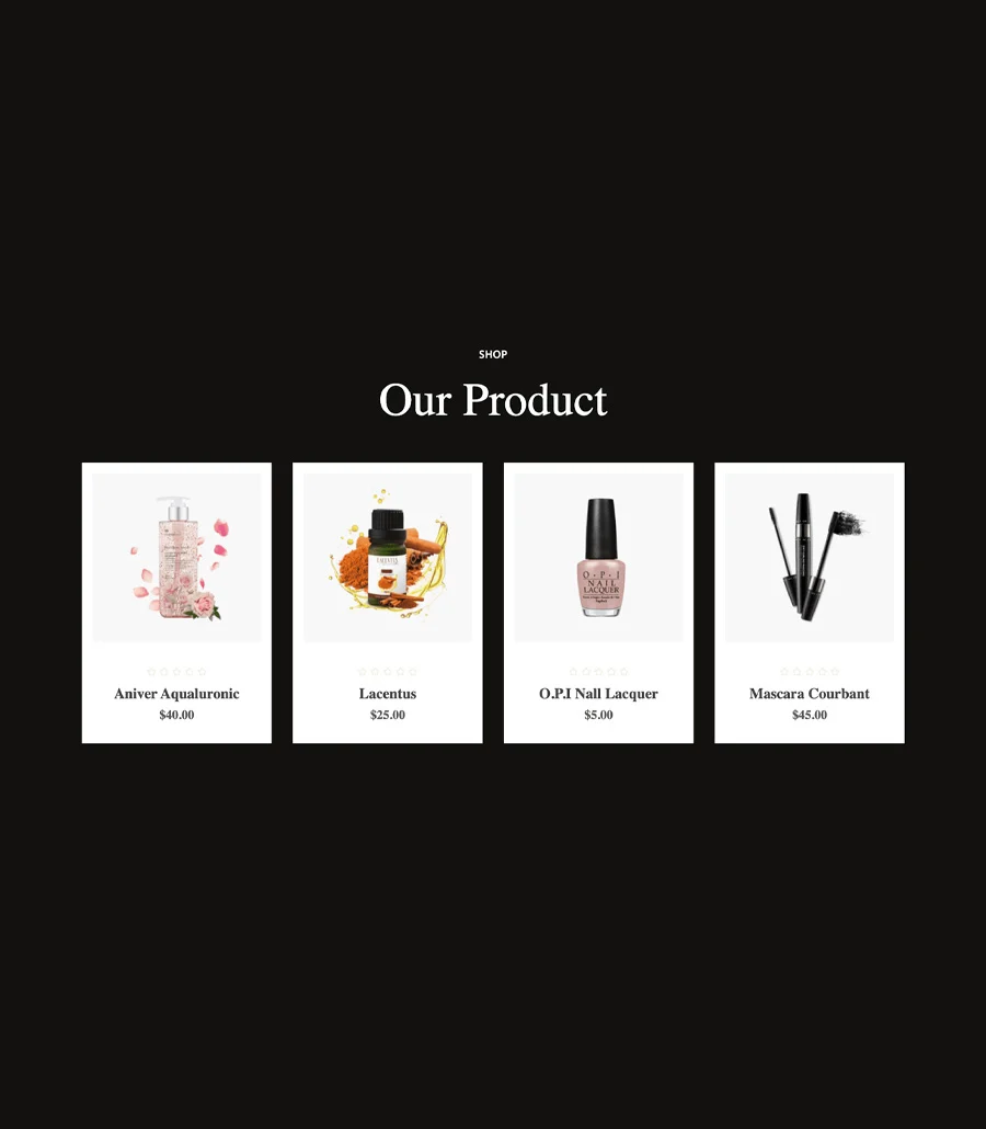 Costic Products Section For Gutenberg