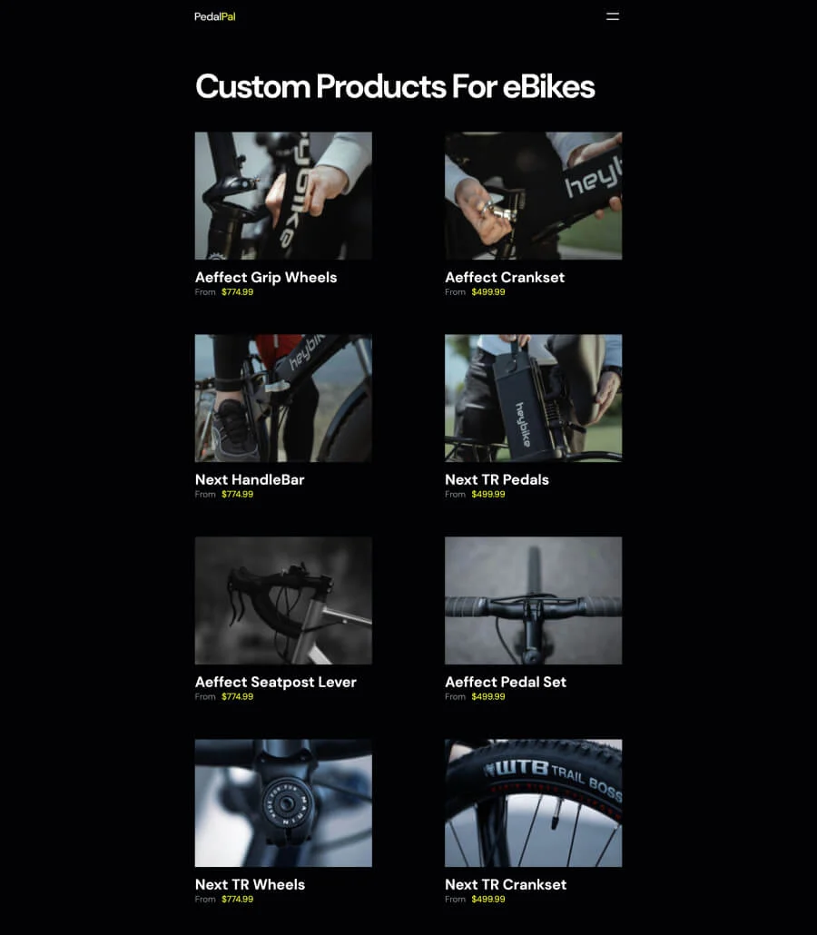 自行车商店Gutenberg网站模板_一键导入快速建站插图2-WP资源海 Pedalpal Shop Page For Gutenberg