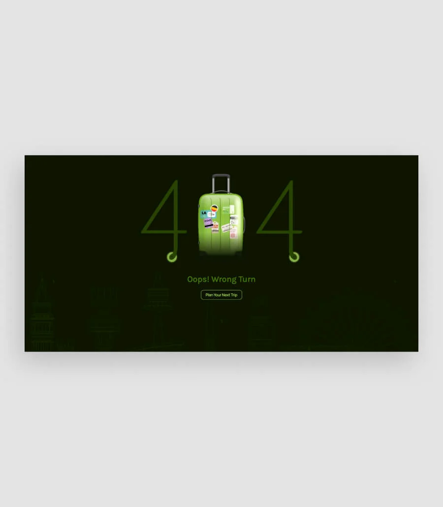 高端 404 页面Gutenberg网站模板_一键导入快速建站插图8-WP资源海 LostSignal Pro Travel 404 Page For Gutenberg