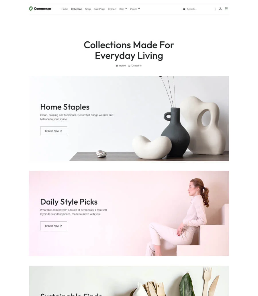 Commerza Collection Page