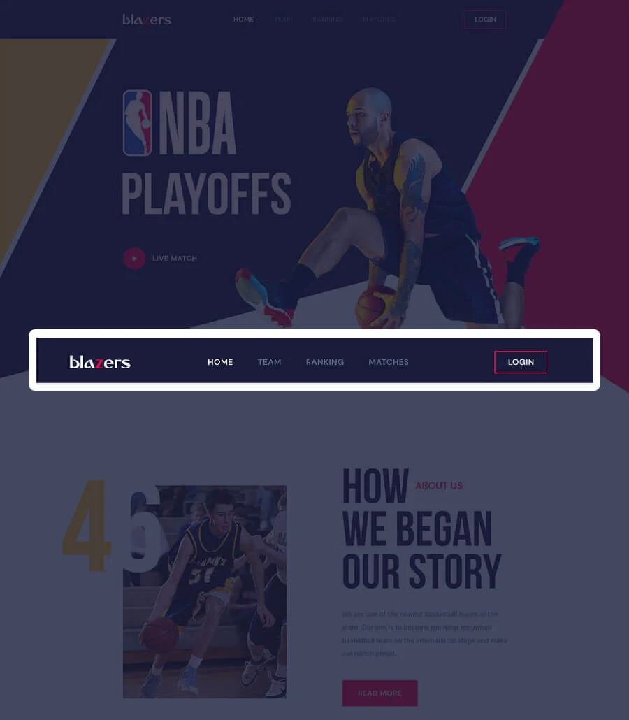 Blazers Header