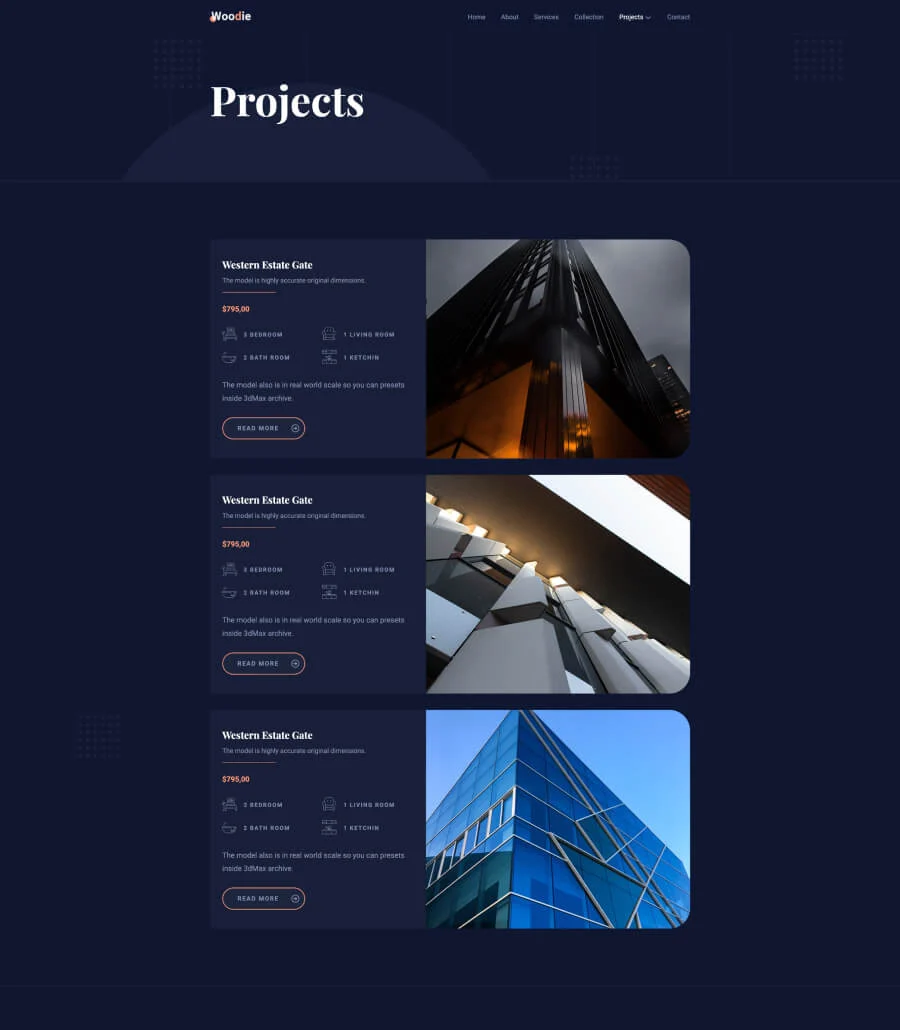 家具商城 一键速建Gutenberg网站模板_一键导入快速建站插图7-WP资源海 Woodie Projects Page For Gutenberg