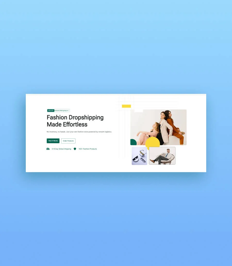 代发货Gutenberg网站模板_一键导入快速建站插图10-WP资源海 Retail DropShop Hero Section For Gutenberg