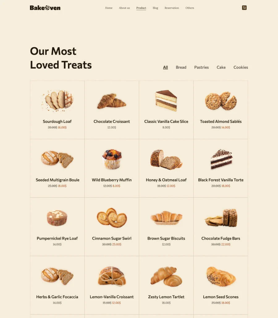 BakeOven Product Page For Gutenberg