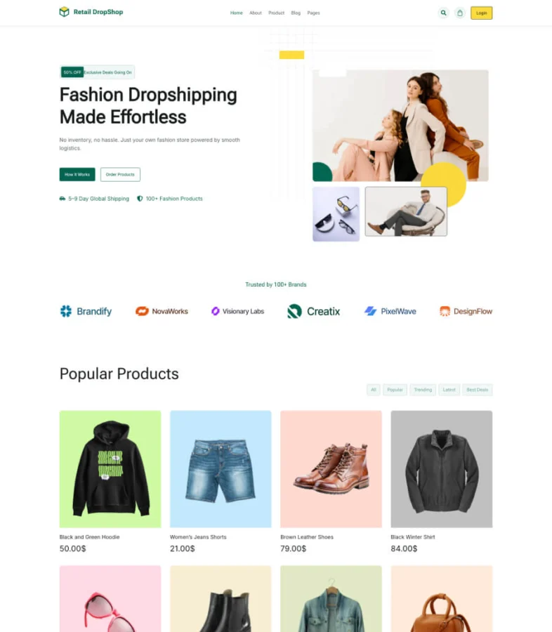 Retail DropShop Landing Page