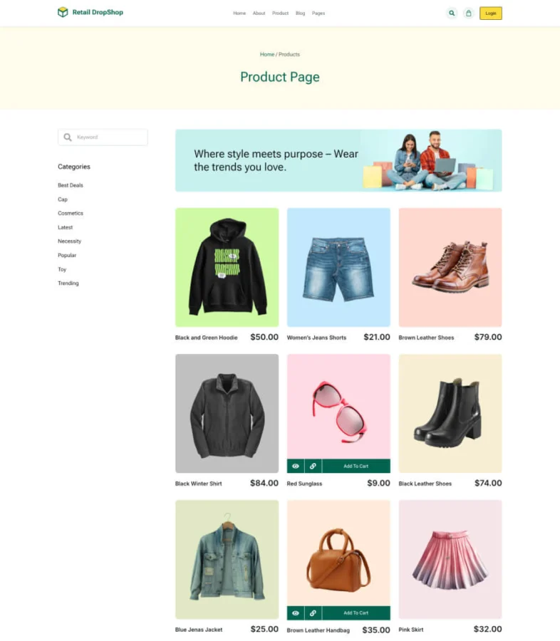 Retail DropShop Product Page