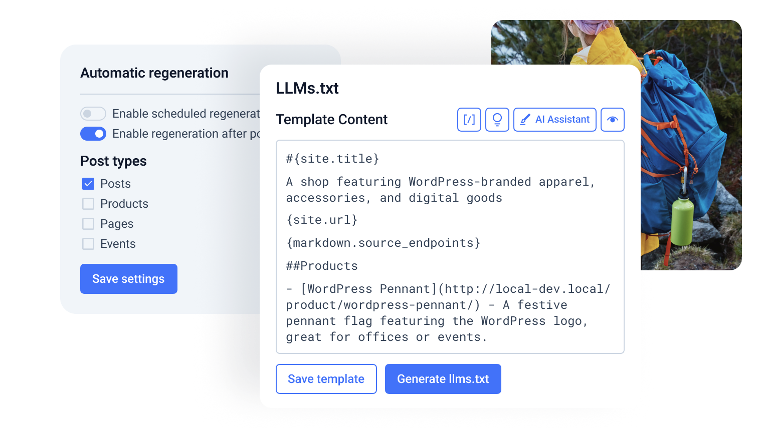 JetGEO AI 搜索优化 WordPress 插件插图1-WP资源海 content structuring and automatic llms.txt generation