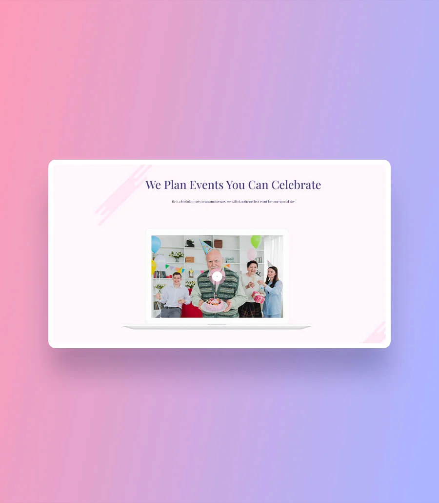 生日或周年纪念Gutenberg网站模板_一键导入快速建站插图3-WP资源海 Cravity Video Banner Section For Gutenberg