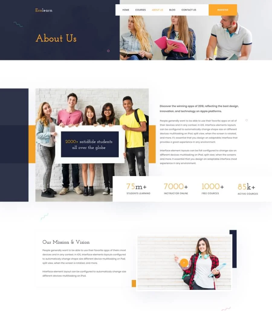 EduBee Education Template About