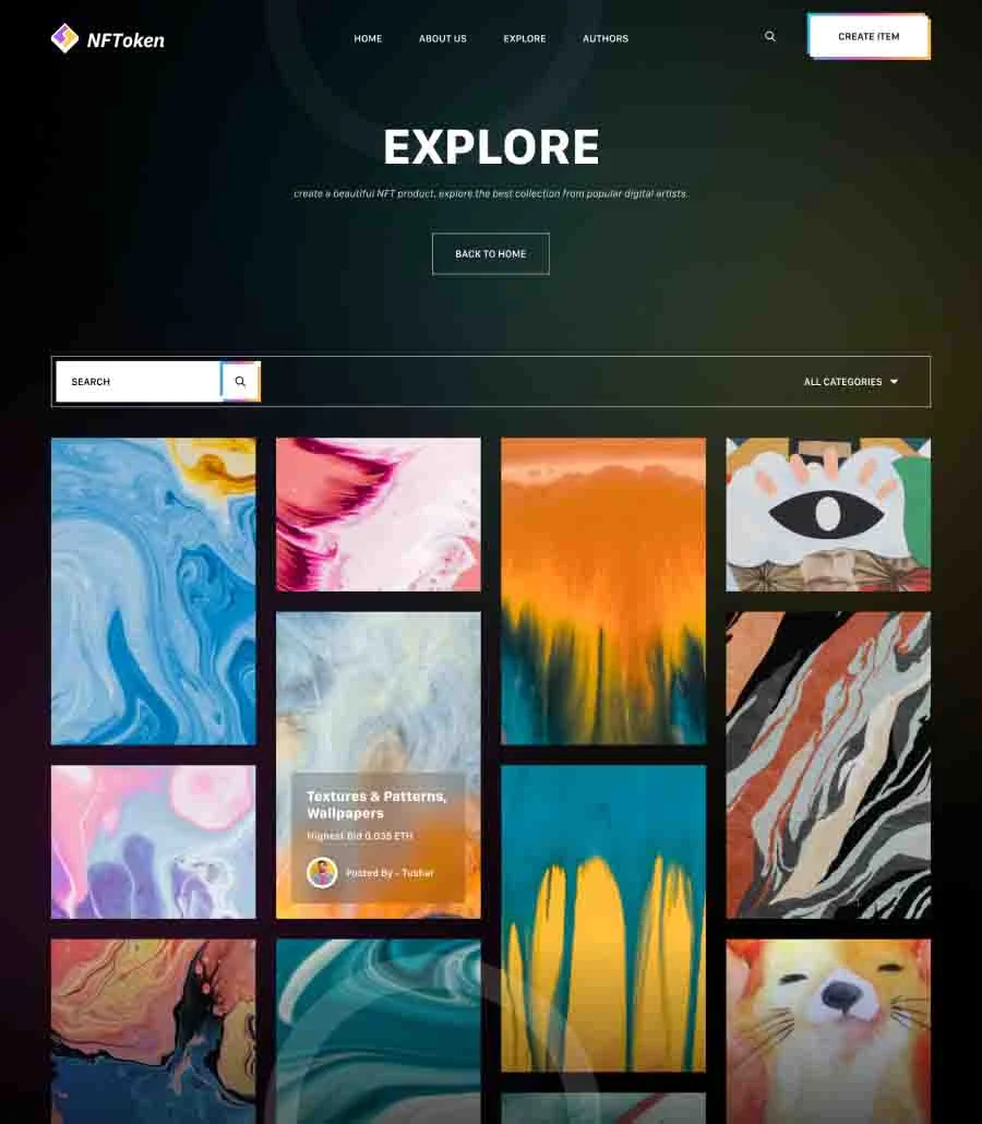 NFToken Explore Page