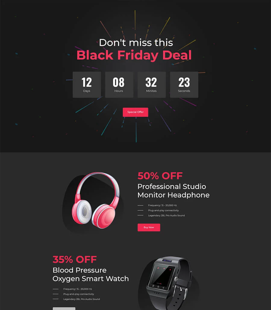 Black Friday Landing Page